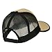 Toyo Straw and Mesh Back Trucker Cap - Khaki Black