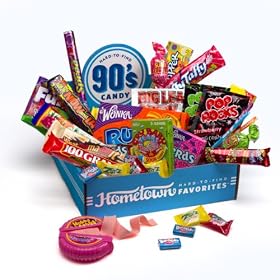 Hometown Favorites 1990's Nostalgic Candy Gift Box, Retro 90's Candy, 3-Pound