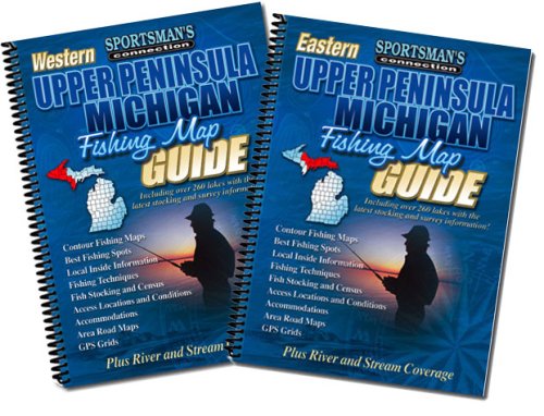 Michigan UP Fishing Map Book Guides Set
