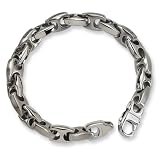Stainless Steel Brushed and Polished Bracelet - 8.25 inches