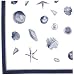 Durable Hand Woven 100% Cotton Silk Screen Print Nautical Tablecloth 60x60