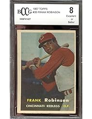 Trading Cards: 1957 topps #35 FRANK ROBINSON cincinnati reds rookie card BGS BCCG 8 Graded Card - topps