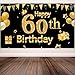 60th Birthday Party Decoration, Extra Large Black Gold Sign Poster 60th Birthday Party Supplies, 60th Anniversary Backdrop Banner Photo Booth Backdrop Background Banner, 72.8 x 43.3 Inch