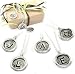 Designer Diana Warner Silver Button Hand-Stamped Initial Charm on 925 Sterling Silver Chain Necklace Comes Gift Boxed You Choose Your Initial ~ BEST SELLER!