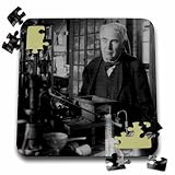 Scenes from the Past Stereoview Card - Thomas Edison in His Lab - 10x10 Inch Puzzle (pzl_27560_2)