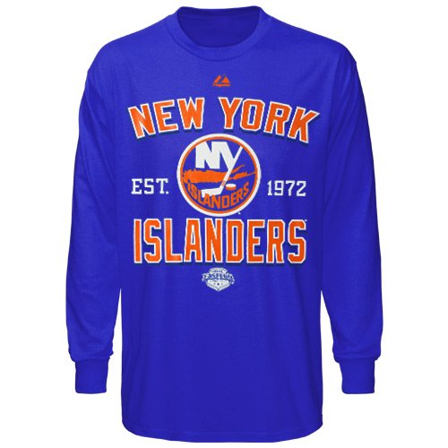 Majestic New York Islanders Athletic Streamline Long Sleeve T-Shirt - Royal Blue (X-Large)
