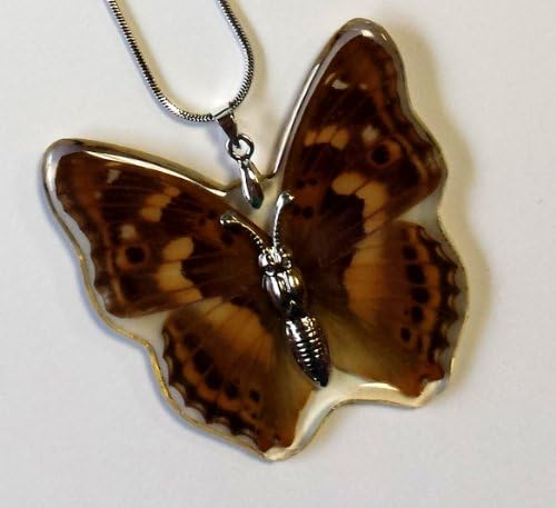 Flying Flower Butterfly Wings Pendant Charm (Real Butterfly)