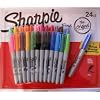 Sharpie Fine Point Permanent Markers, Assorted Colours, 24 Pack