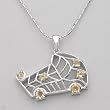 Necklace With 0.80ctw Genuine Citrines Well Made in 925 Sterling silver. Total item weight 7.0g Length 16in