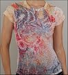 Sinful Clothing - Women's Eagle Snake Burnout Baby Tee in White