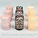 Frux Home and Yard 9 Piece Flameless Wax Votive Candles with Color Changing Remote Control and Our Exclusive Bonus Laser Cut Decorative Wraps, 9Piece Set