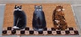 Trio of Cats Door Mat