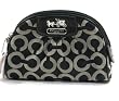 NEW AUTHENTIC COACH MADISON OP ART LARGE COSMETIC CASE 41990 (BW/Black)