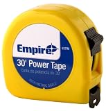 Empire Level 637IM Power Tape 30-Feet by 1-Inch, Inch/Metric, Yellow Case
