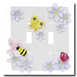 Bugs in Bloom Double Switchplate