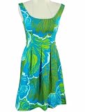 Nine West Blue Blooms Pleated Dress