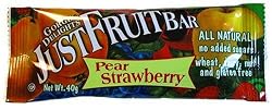 Gorge Delights JustFruit Bars, Pear Strawberry, 16-Count 1.4-Ounce Bars