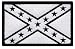 White Confederate Flag Embroidered Patch Iron-On Civil War Rebel Uniform Military Emblem