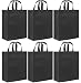 Reusable Gift Bags, Medium, Black 6 Pack