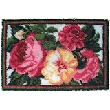 Natura R916 27-Inch by 40-Inch Latch-Hook Kit, Rose Bouquet