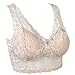 FUNOC New Womens Wire Free Yoga Sports Leisure Lace Vest Crop Top Sleep Padded Bra
