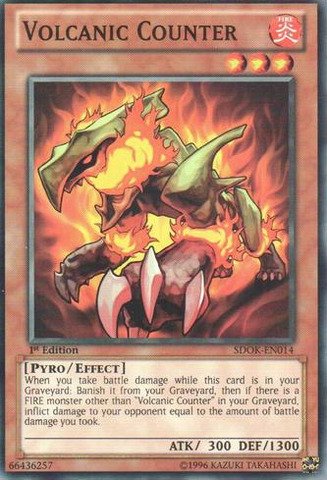 Yu-Gi-Oh! - Volcanic Counter (SDOK-EN014) - Structure Deck: Onslaught of the Fire Kings - 1st Edition - Common