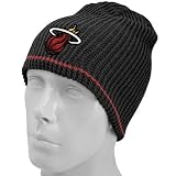 adidas Miami Heat Red-Black Striped Reversible Knit Beanie