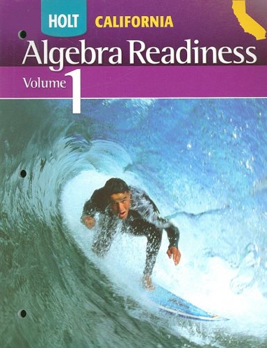 holt algebra readiness california student edition volume 1