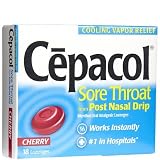 Cepacol Sore Throat from Post Nasal Drip, Cherry, 18 ea