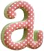 New Arrivals The Letter A, Pink and Green