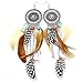 Q&Q Fashion Western Cowgirl Vintage Big Dream Catcher Feather Coral Turquoise Bead Navajo Zuni Earrings