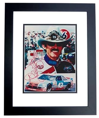 Richard Petty Autographed / Hand Signed Nascar Racing 8x10 Photo - BLACK CUSTOM FRAME