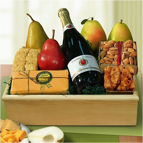 Crate of Cheer Sparkling Cider and Fruit Crate by GotFruit.com
