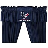 Houston Texans Locker Room Ruffled Valance with Drape by Sports Coverage