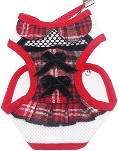 Short Gown Style Dog Dress Harness Costume for Girls (M)