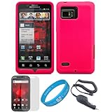 Hot Pink Premium Soft Silicone Skin Cover for Verizon Wireless Droid Bionic ....