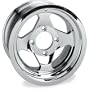 AMS Chrome Cast Aluminum Rear Wheel - 12x7, 4/137, 2+5 , Finish: Chrome, Material: Aluminum 0021270E-CHR