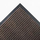 Crown Needle Rib Wipe and Scrape Mat, Polypropylene, 48 x 72, Brown (NR0046BR)