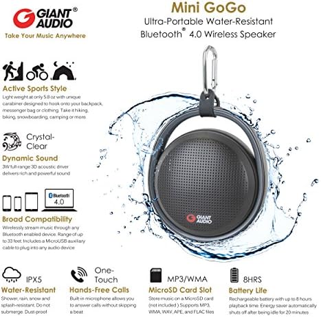 Giant Audio Speaker for iPhone/iPad/Samsung Galaxy & All Bluetooth Devices - Retail Packaging - Black