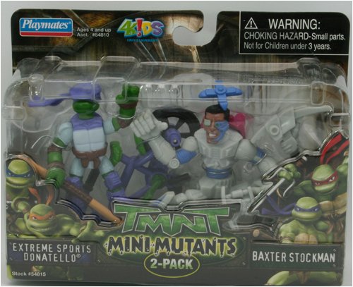 Teenage Mutant Ninja Turtles Mini Mutants 2-Pack - Extreme Sports Donatello Vs. Baxter Stockman images