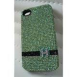 KIP-085 iHand ﾃﾞｺｼﾞｪﾘｰｹｰｽ ｸﾞﾘｰﾝｺﾞｰﾙﾄﾞHｱｯｼｭ/iPhone4/4S用/ｷﾗｷﾗ ｽﾄｰﾝ Green