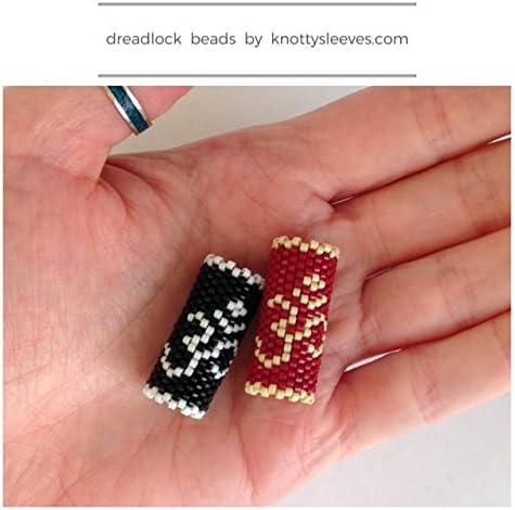 Dread Bead, Peyote Stitch, Loc Jewelry, Dread Sleeve, Dreadlock Accessory, Om Symbol