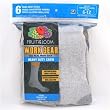 Fruit of the Loom Men's Work Gear Grey Crew Socks - 6 pack