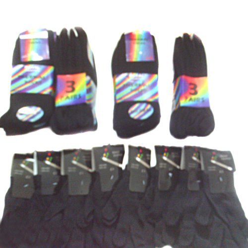 12 Pairs magic gloves, 12 womens black thermal socks