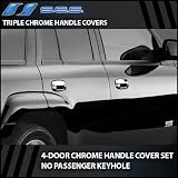 2000-2007 Cadillac CTS (No Passenger Keyhole) 4dr Chrome Door Handle Covers 