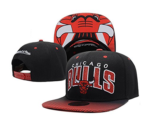 Bego NBA Adjustable Snapback Baseball Cap Flat Brim Flex Fit Hat Chicago Bulls