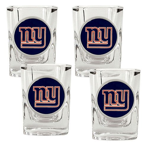 New York Giants NFL 4pc Square Shot Glass Set