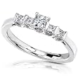 2/5ct TW Princess Diamond Engagement Ring in 14k White Gold