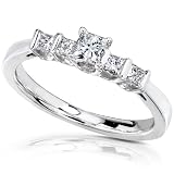 2/5ct TW Princess Diamond Engagement Ring in 14k White Gold