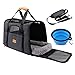 Pet Travel Carrier Bag, Morpilot Portable Pet Bag - Folding Fabric Pet Carrier, Travel Carrier Bag for Dogs or Cats, Pet Cage with Locking Safety Zippers, Foldable Bowl, Airline Approved